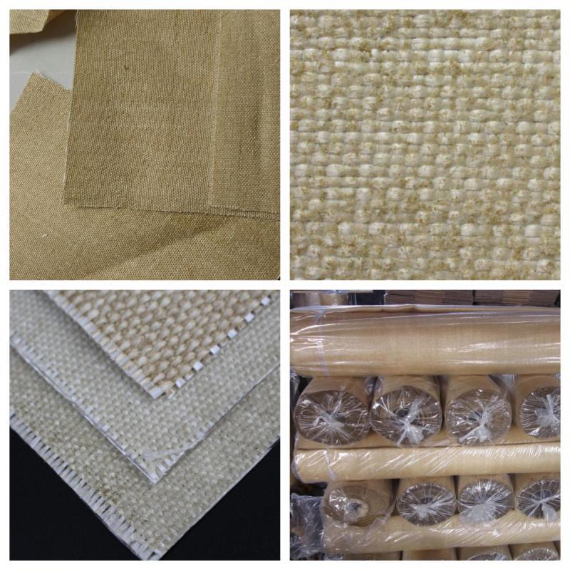 Qual é a composição do pano de fibra de vidro revestido com vermiculita?