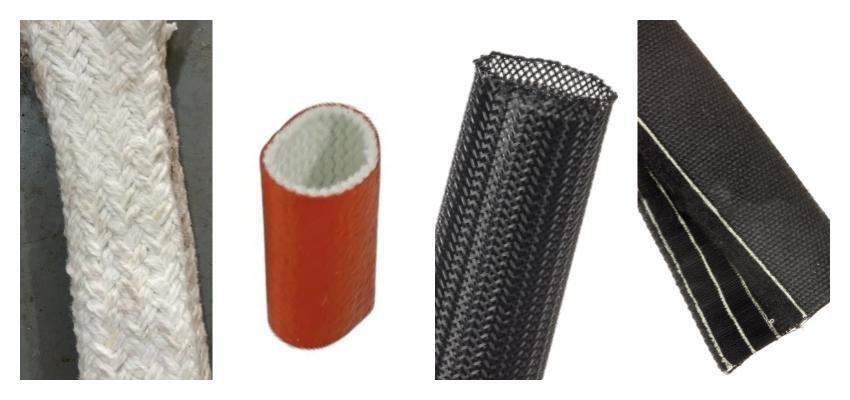 qual é a diferença entre os diferentes tipos de mangas de proteção de mangueiras hidráulicas?