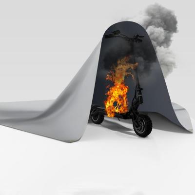 E-scooter fire blanket used for lithium battery fire containment